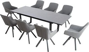 DOPPLER Luxusná záhradná súprava LIVORNO PARIS otočná sivá 8 + 1