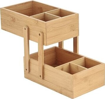 MSV dvoupatrový organizér na kosmetiku ISALYS, bambus