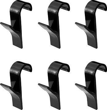 DuraHome Háčik na kúpeľňový radiátor, čierny 6 ks