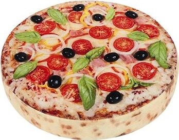 BELLATEX s.r.o. Vankúš na sedenie ORESTE okrúhly 38 × 6 cm 38/120 pizza