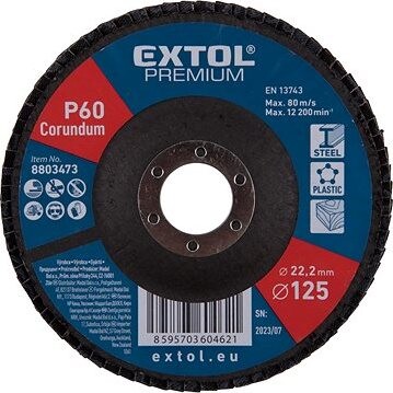 EXTOL PREMIUM kotúč lamelový šikmý korundový, priemer 125 mm, P60, 8803473