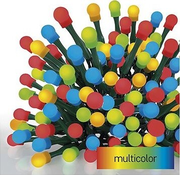 EMOS LED vianočná cherry reťaz – guľôčky, 8 m, vonkajšia aj vnútorná, multicolor, programy, časovač