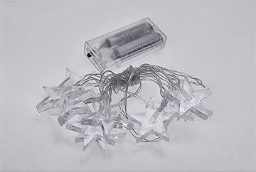 Solight LED vianočná reťaz, hviezdy, žlté svetlo, 10 × LED, 1,5 m