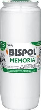 BISPOL náhrobná sviečka Memoria biela 84 h