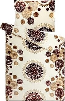 SVITAP sleep well Obliečky mikroflanel Mandaly vanilka 140 × 200, 70 × 90 cm