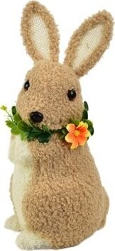 DOMMIO Zajac plyšový s venčekom 27 × 15 cm