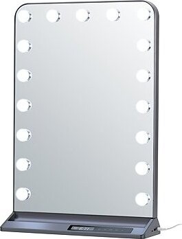 IMMAX HOLLYWOOD Make-up s LED, CCT, LCD displej, USB C/A výstupy, sivé
