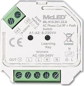 McLED RF prijímač do krabičky na spínanie svietidiel, max. 400 W/230 VAC