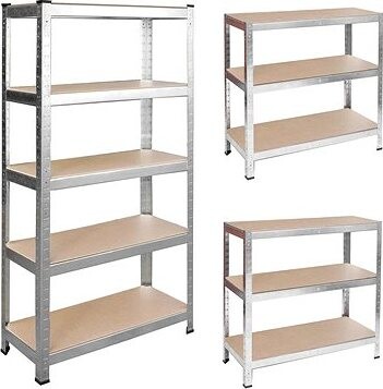 Humberg Kovový regál 150 × 75 × 30 cm strieborný