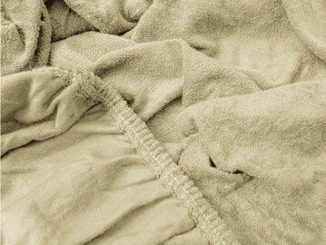 TEXTILOMANIE Froté plachta na posteľ 90 × 200 cm, krémová