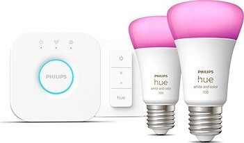 Philips Hue LED Základná sada 2 ks Bluetooth žiaroviek, mostík Bridge, diaľkový ovládač