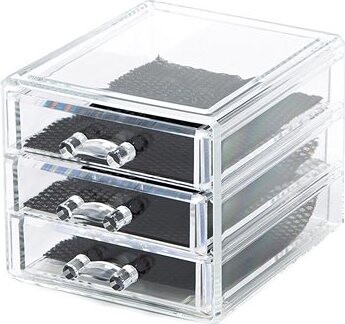 Compactor Organizér na šperky, 3 zásuvky, číry plast