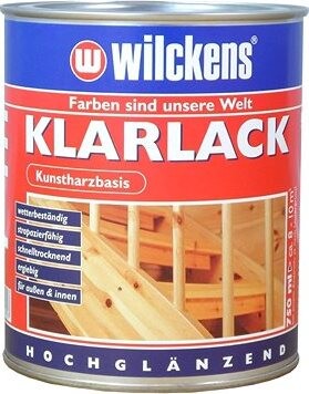 Wilckens Bezfarebný lak na drevo vo vysokom lesku Klarlack hochglaenzend 750 ml, WI.10000000050