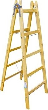 Dvojitý rebrík drevený , 6 priečok, L = 196,5 cm, ENPRO