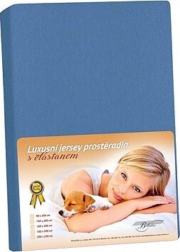 BELLATEX KL1 Jersey s elastanom 90 × 200 cm 326 tmavomodrá