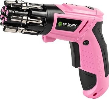 FIELDMANN Skrutkovač AKU 3,6V ružový s bitmi FDS 10112-A (1× 1,3 Ah)