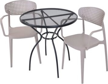 ROJAPLAST Set záhradného nábytku ZWMT-06 záhradný stôl 1 + 2 záhradné stoličky AIRE ARMCHAIR