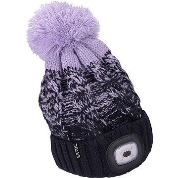 EXTOL LIGHT Čiapka s čelovkou 4× 45 lm, tmavomodrá/fialová s brmbolcom UNI