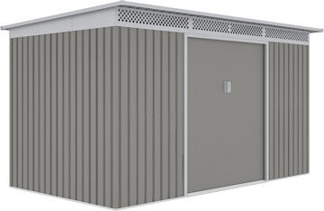 G21 Domček záhradný GRAH 700, metalický sivý 340 × 206 cm