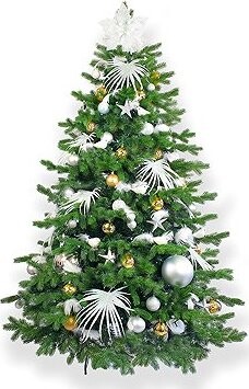 Ozdobený stromček POLÁRNÁ ZLATÁ II 450 cm s 222 ks ozdôb a dekorácii