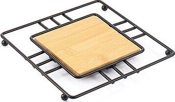 MSV Podložka pod riad Elie 1, matná čierna, oceľ, bambus