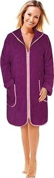 BELLATEX FROTÉ ŽUPAN na zips dámsky veľ. XXXL - fialový