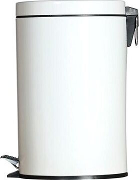 Gastro Kovový pedálový odpadkový kôš 12 l, biely