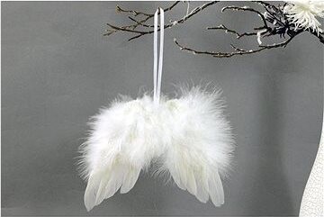 Anjelské krídla z peria biele 8 × 8 cm