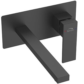 Laveo Kvadrato umývadlová batéria podomietková, čierna (BLQ_722P)