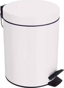 Spirella pedálový odpadkový kôš Sydney, biely, oceľ, 5 l