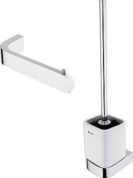 Nimco Set WC kefa a Držiak na toaletný papier – keramika Nikau chróm NK-set-94KN-26