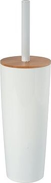 MSV – SPIRELLA WC kefa OSLO, s plastovou nádobou, biela, bambus