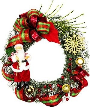 LAALU Vianočný veniec – santa, 45 cm