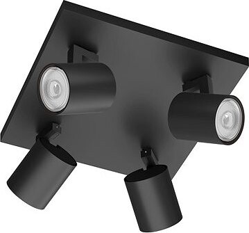 Philips Runner bodové svietidlo 4× GU10 20 W, bez zdroja IP20, čierne