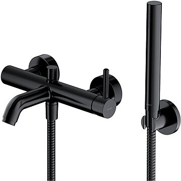 OMNIRES Y vaňová batéria so sprchovou súpravou, čierna (Y1231BL)