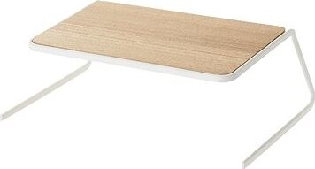 Yamazaki Polička na taniere Tosca 2446 kov/drevo š. 26,5 cm biela