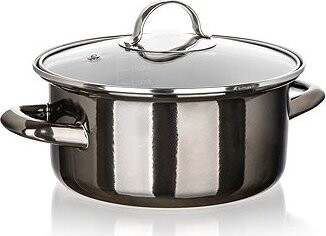 BANQUET METALLIC Black Hrniec smaltovaný 20 cm 2 l s pokrievkou