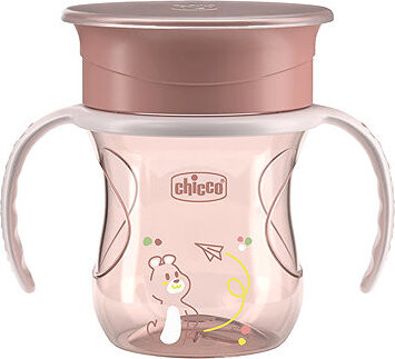 CHICCO Hrnček 360 Perfect X s držadlami 200 ml, pink