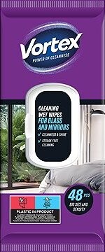 VORTEX Ubrousky na sklo a zrcadla 48 ks