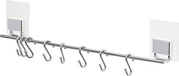 Compactor Bestlock Magic Samolepiaca závesná kuchynská tyč, bez vŕtania, 8 háčikov