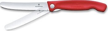Victorinox Skladací desiatový nôž Swiss Classic, vlnité ostrie červený