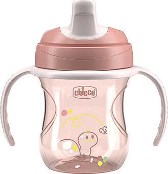 CHICCO Hrnček Training s držadlami 200 ml, pink