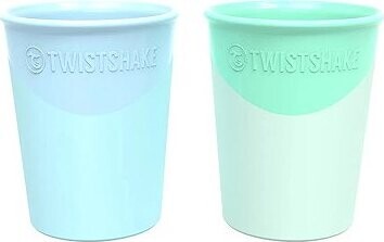 TWISTSHAKE Téglik 6m+ 2× 170 ml Pastelovomodrý a pastelovozelený