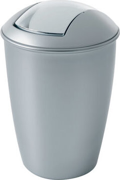 Spirella výklopný odpadkový kôš Atlanta, strieborný, plast, 5 l
