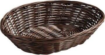 Kesper Pletený kôš na chlieb oválny 24 × 20 cm, plastový, hnedý