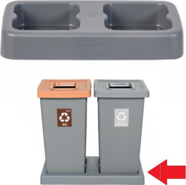 Igotrend, 826002 Podstavec UH FIT BIN 2× 75 l sivý