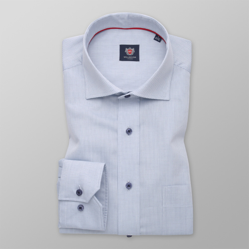 Pánska košeľa klasická s jemným bodkovaným vzorom 12353