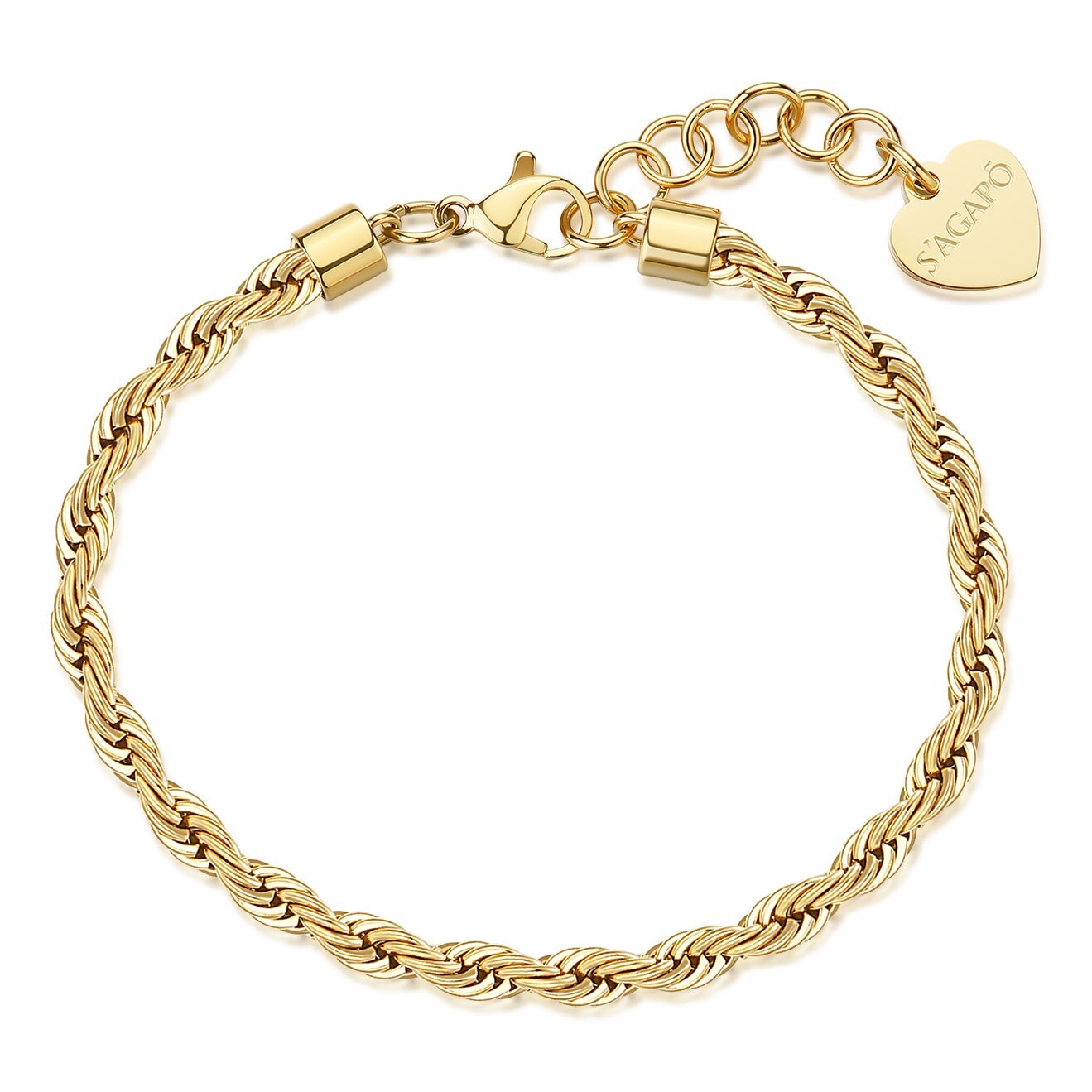 S'Agapõ Nežný pozlátený náramok Valis Chunky SHK115