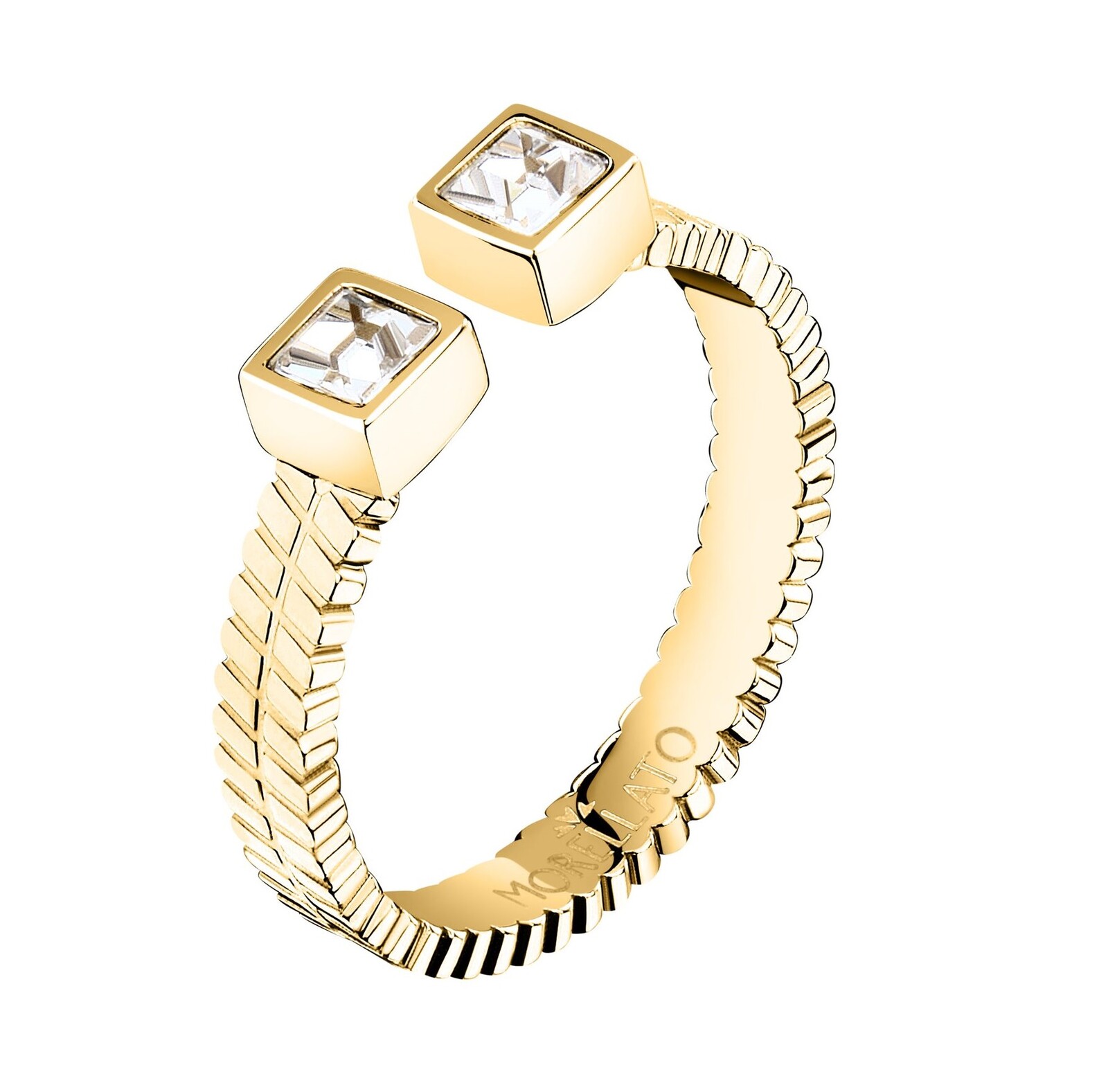 Morellato Otvorený pozlátený prsteň s kryštálmi Gioia SAVY4001 56 mm