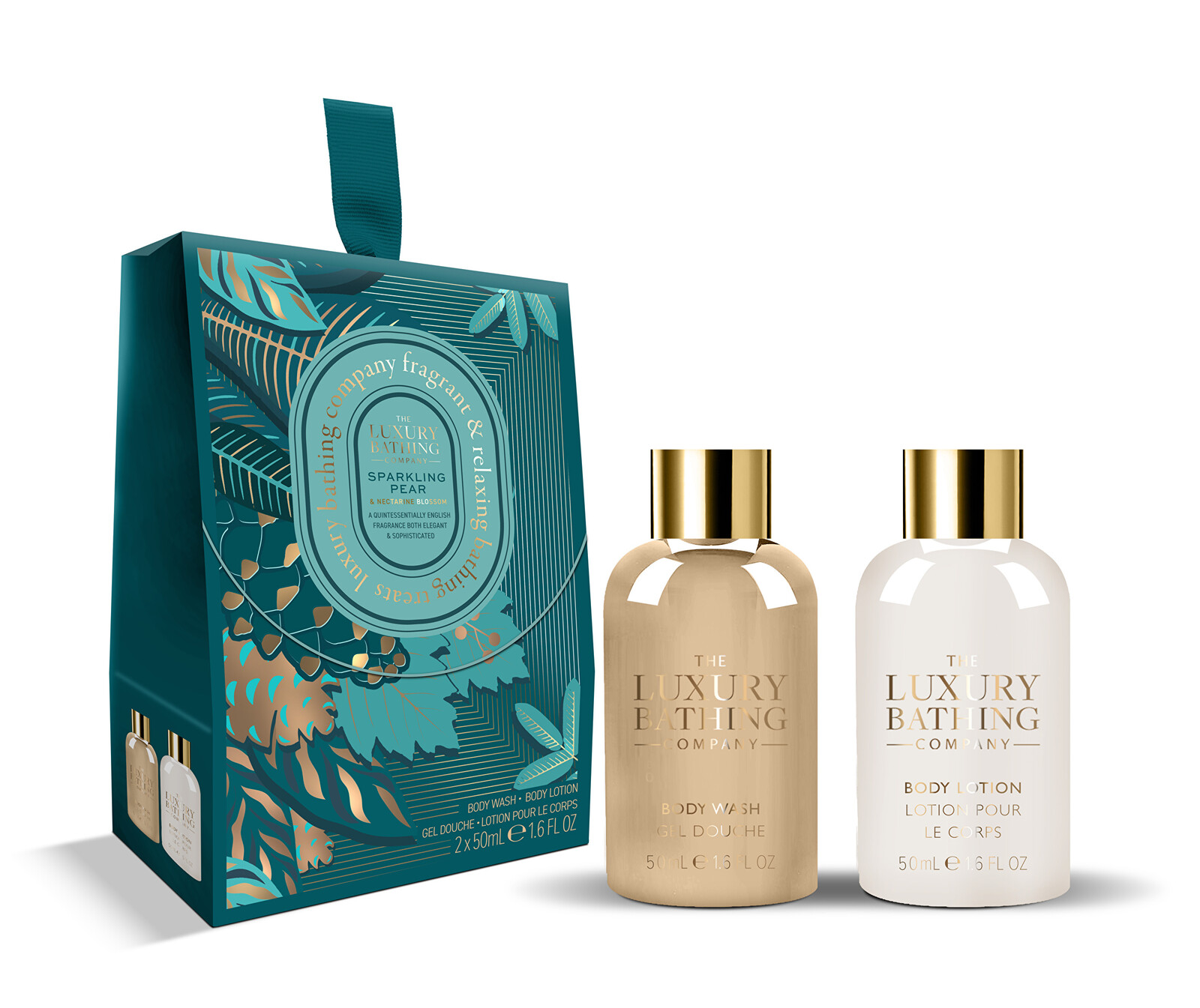 The Luxury Bathing Company Darčeková sada starostlivosti o telo Hruška & Kvet nektárinky 2 ks